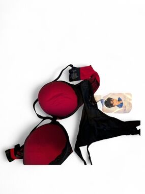 Torrid New Red and Black Push-Up Bra and Bikini Set - Women Intimates